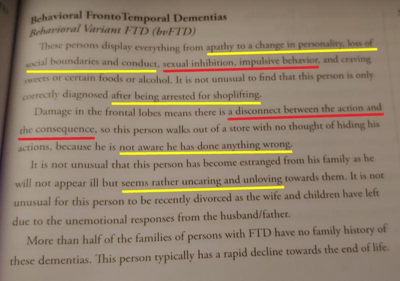 A clinical explanation of identifying/diagnosing dementia seems awfully familiar.