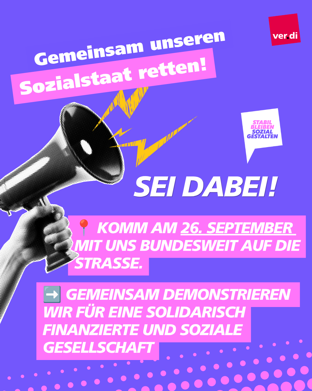 Rette mit uns den Sozialstaat
