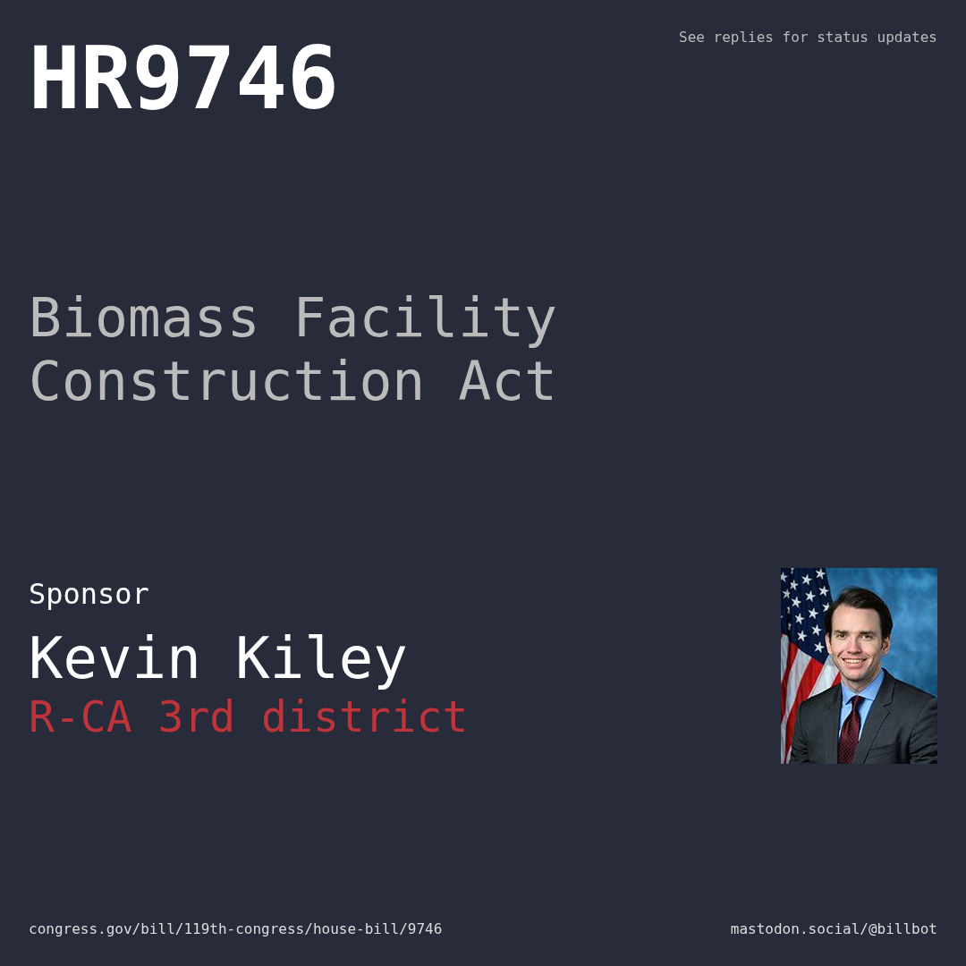 Description of HR9746, and a depiction of its sponsor, Kevin Kiley.