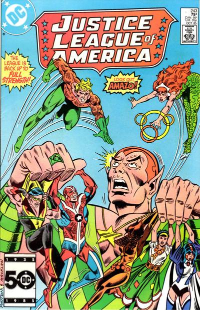 Justice League of America #243, from the League's "Detroit era." Art by Chuck Patton.