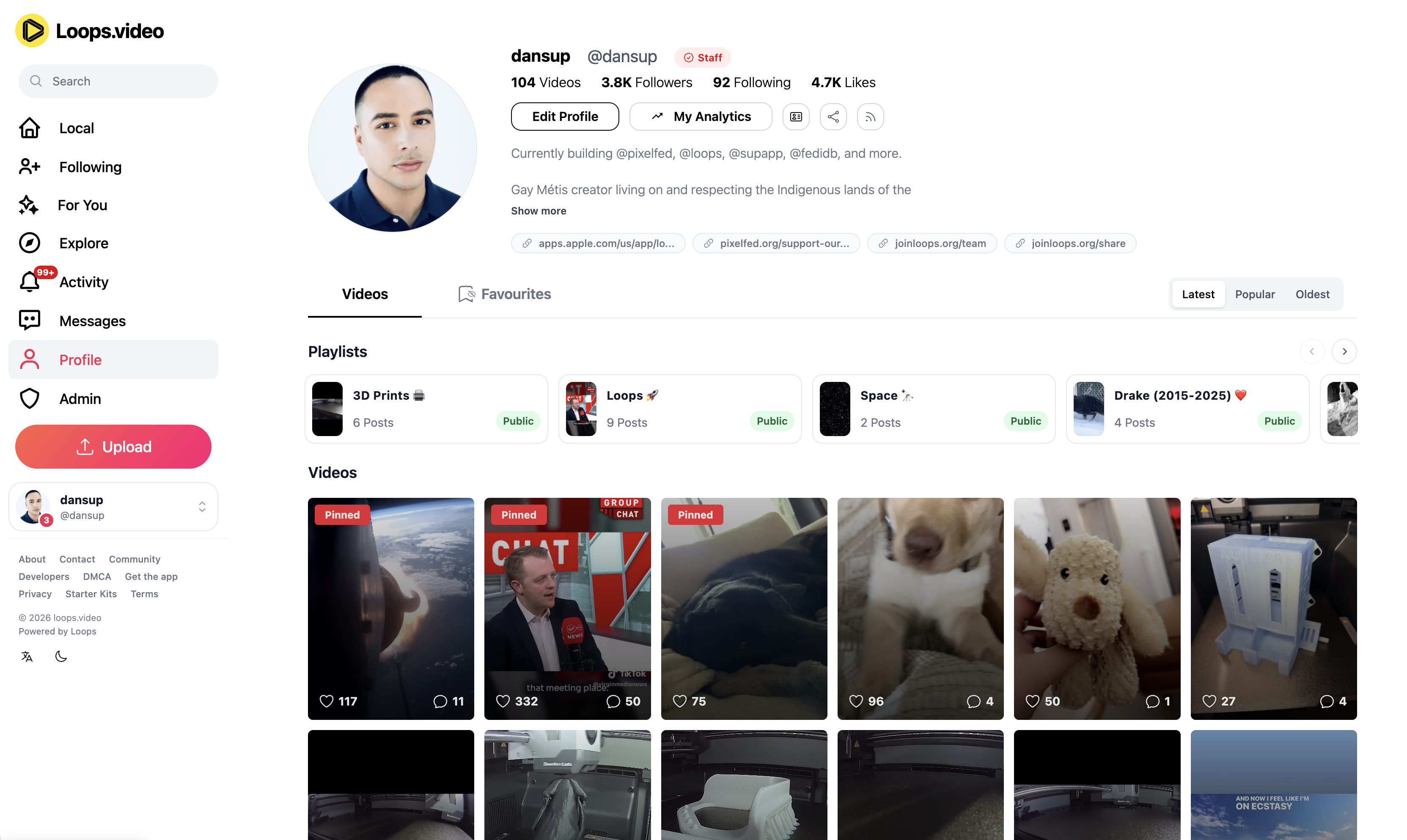 latest loops webUI