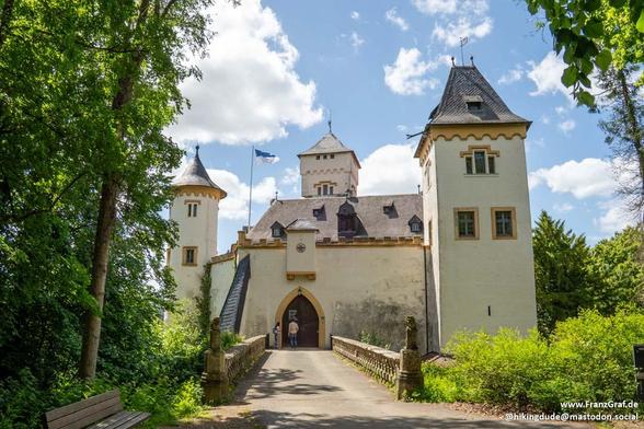 front view of a MediEval looking castle in bavaria