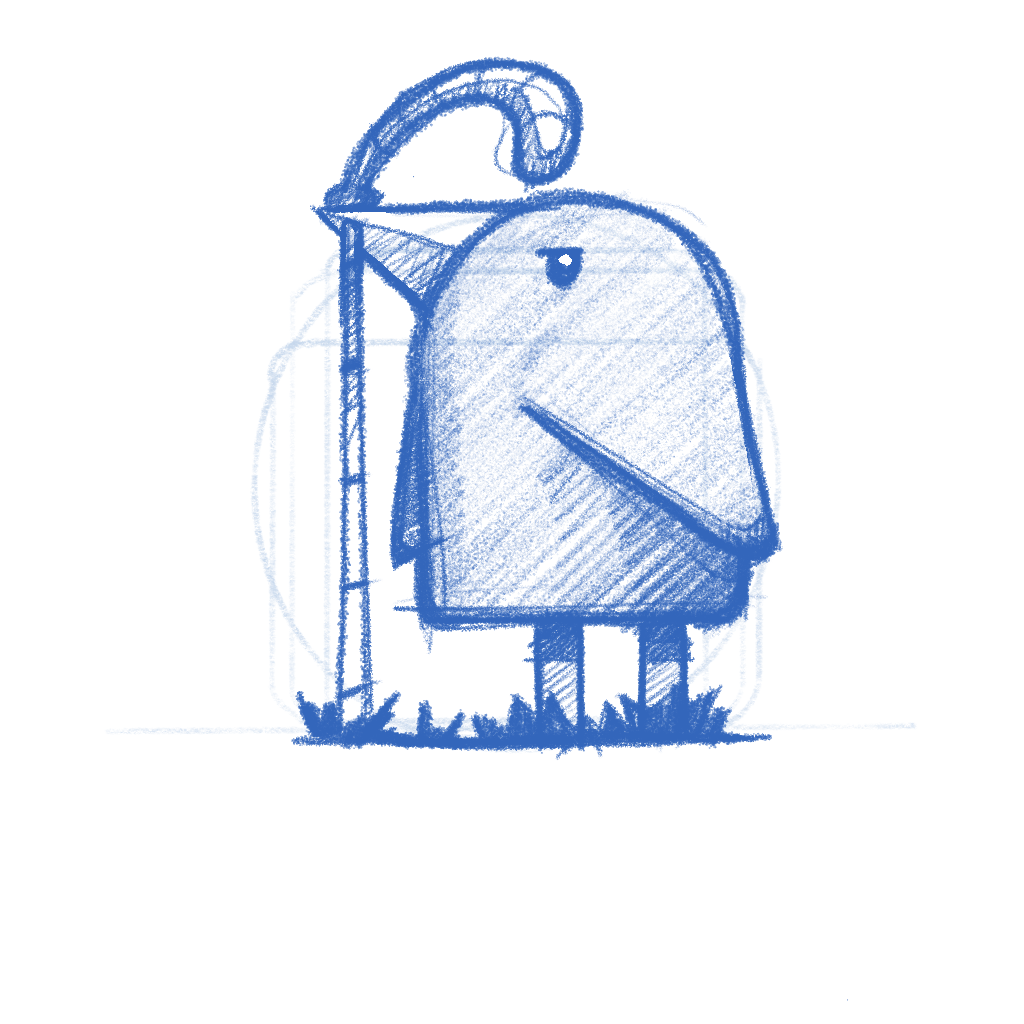 Early Bird app icon sketch. Early bird gets the worm.