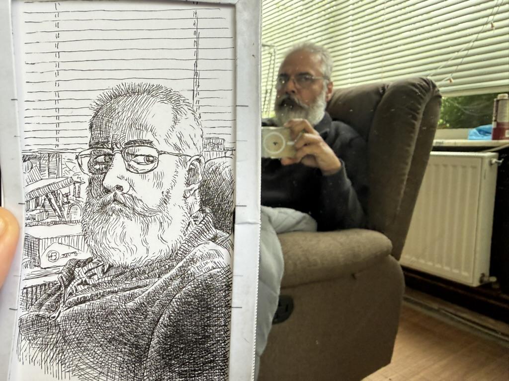 Auto-portrait. Dessin-photo