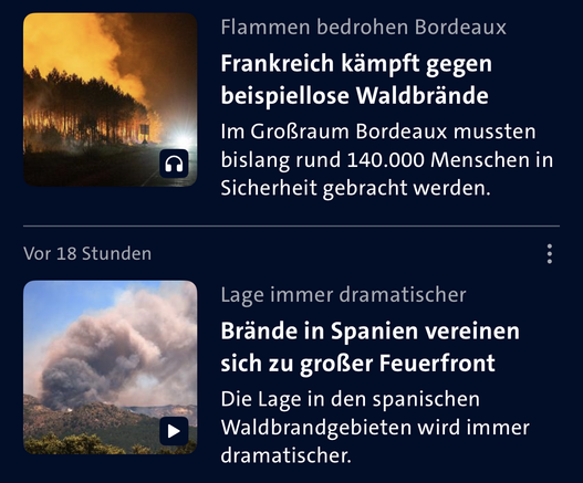 Immer noch viel zu langsame Klimaschutzmaßnahmen, während offensichtlich die Welt brennt