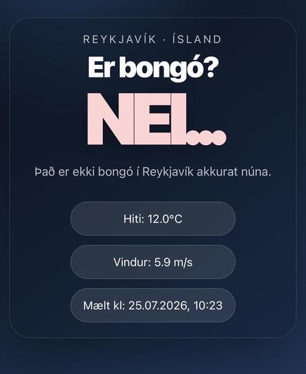 Screenshot of a website saying it isn’t bongó