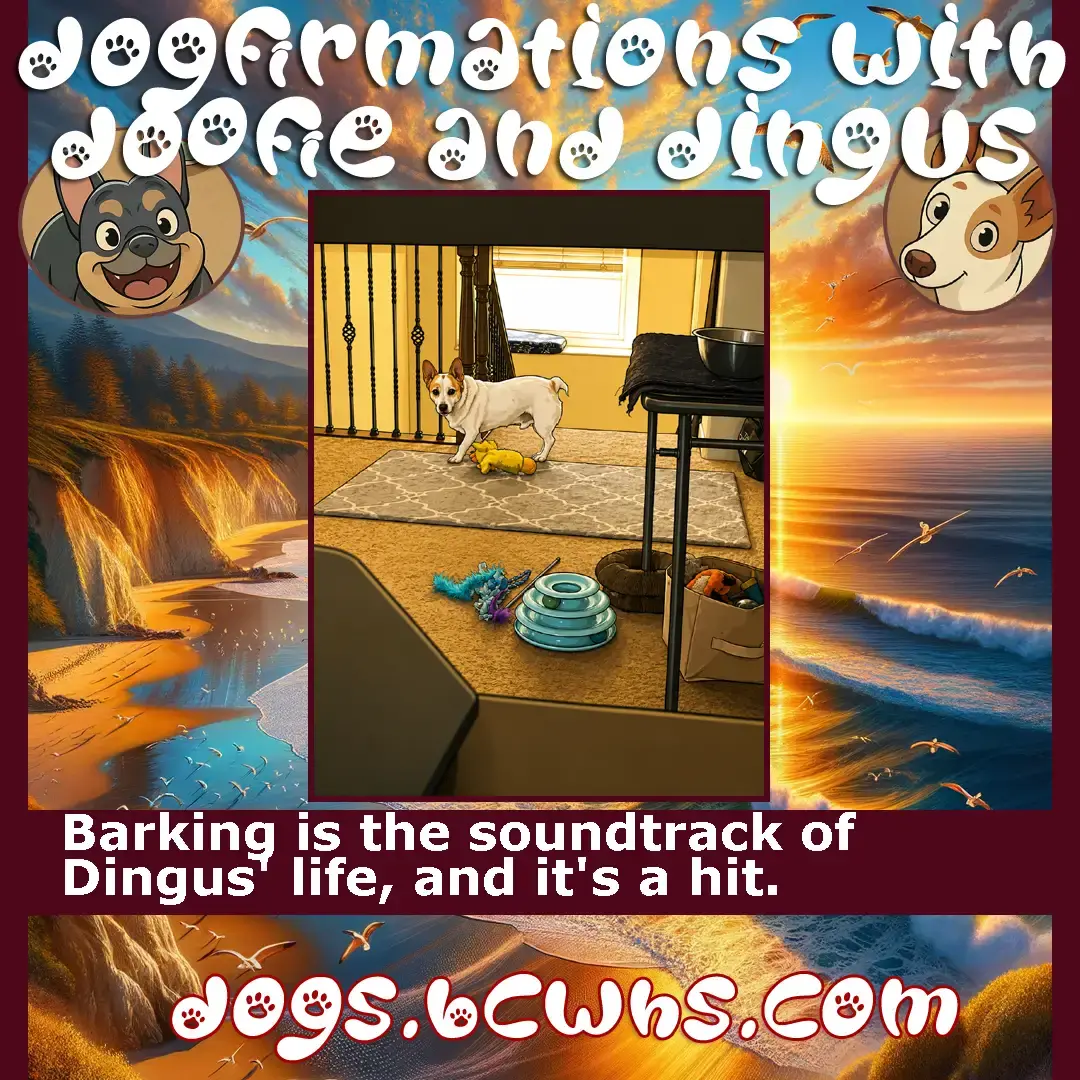 Dogfirmations with Doofie and Dingus: Soundtrack
 
Barking is the soundtrack of Dingus' life, and it's a hit.
