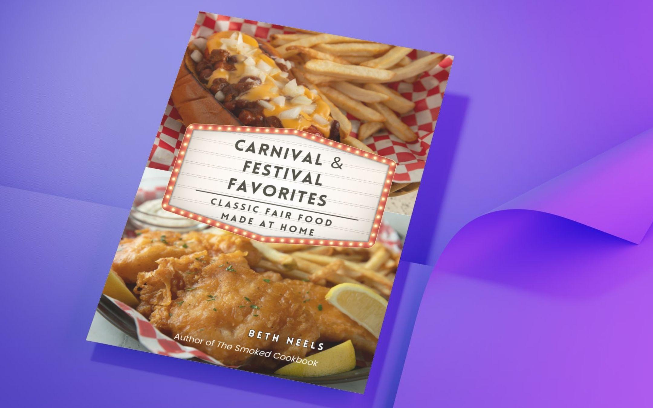 Carnival & Festival Favorites on a purple paper background.