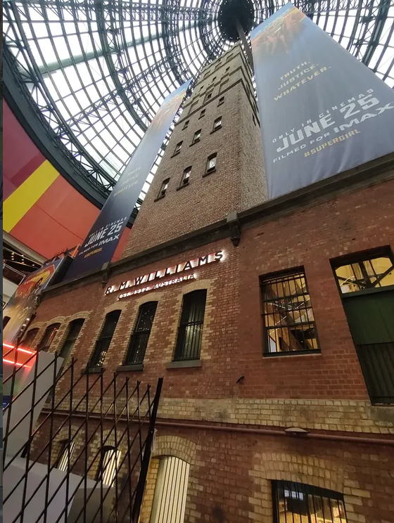 old building turned into a museum inside a mall in Melbourne, Australia