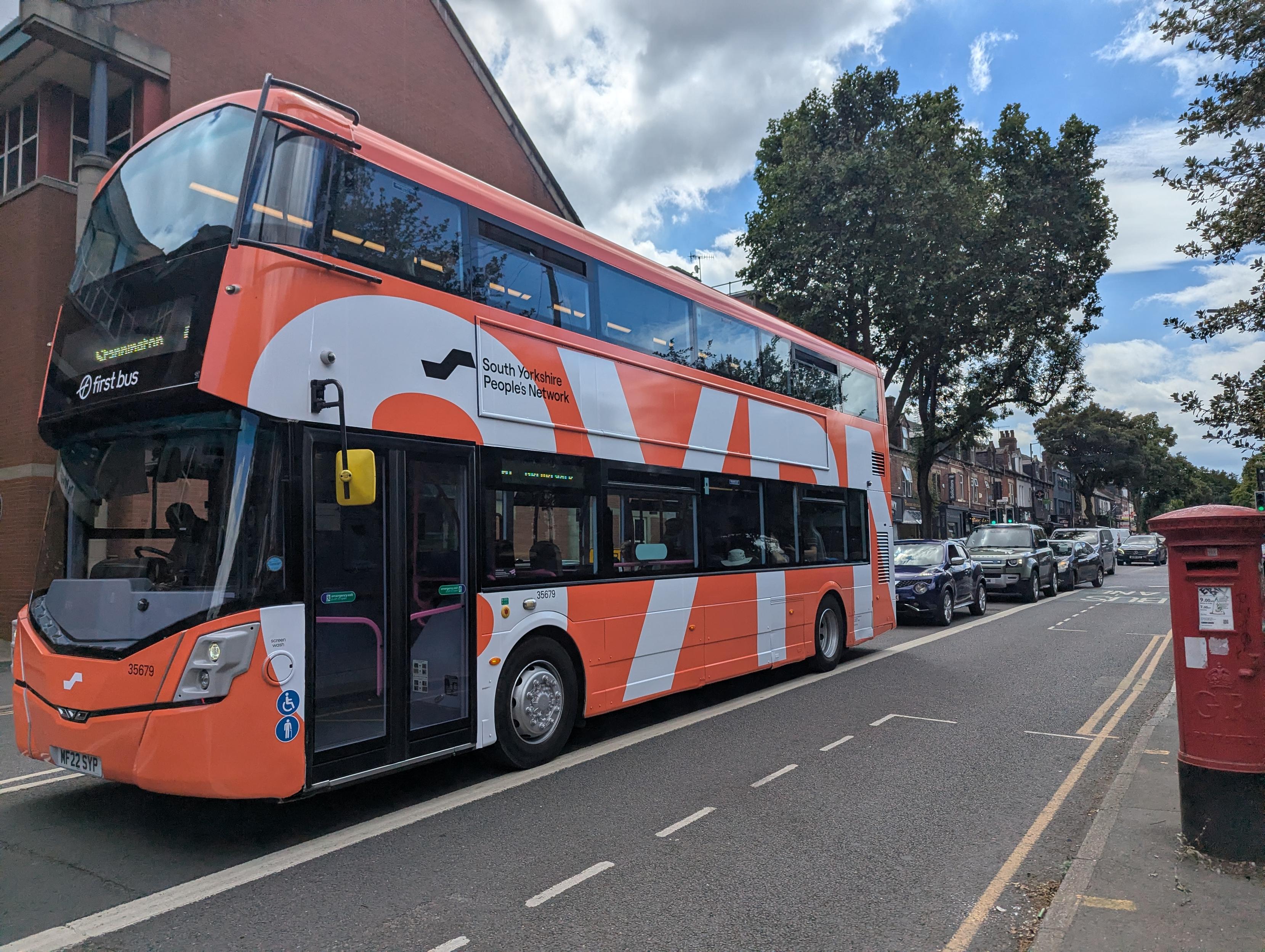 'South Yorkshire People's Network' bus in new branding.
