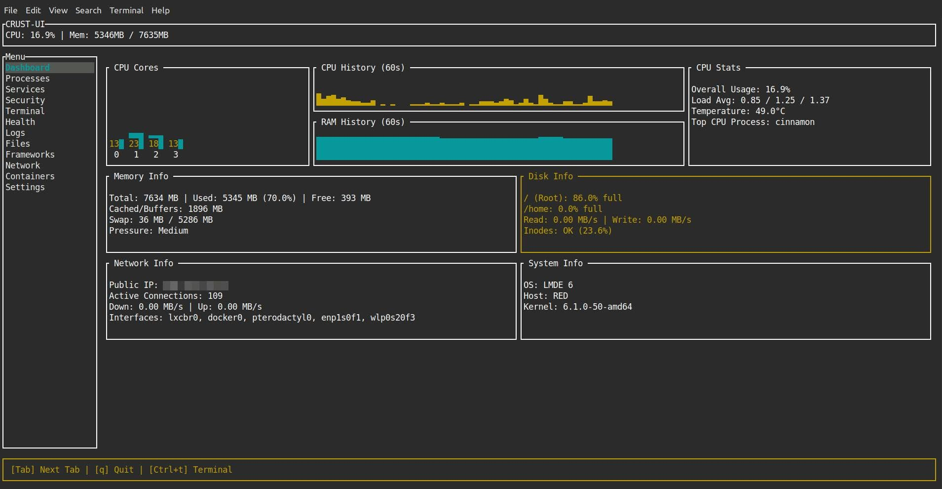 Main Dashboard