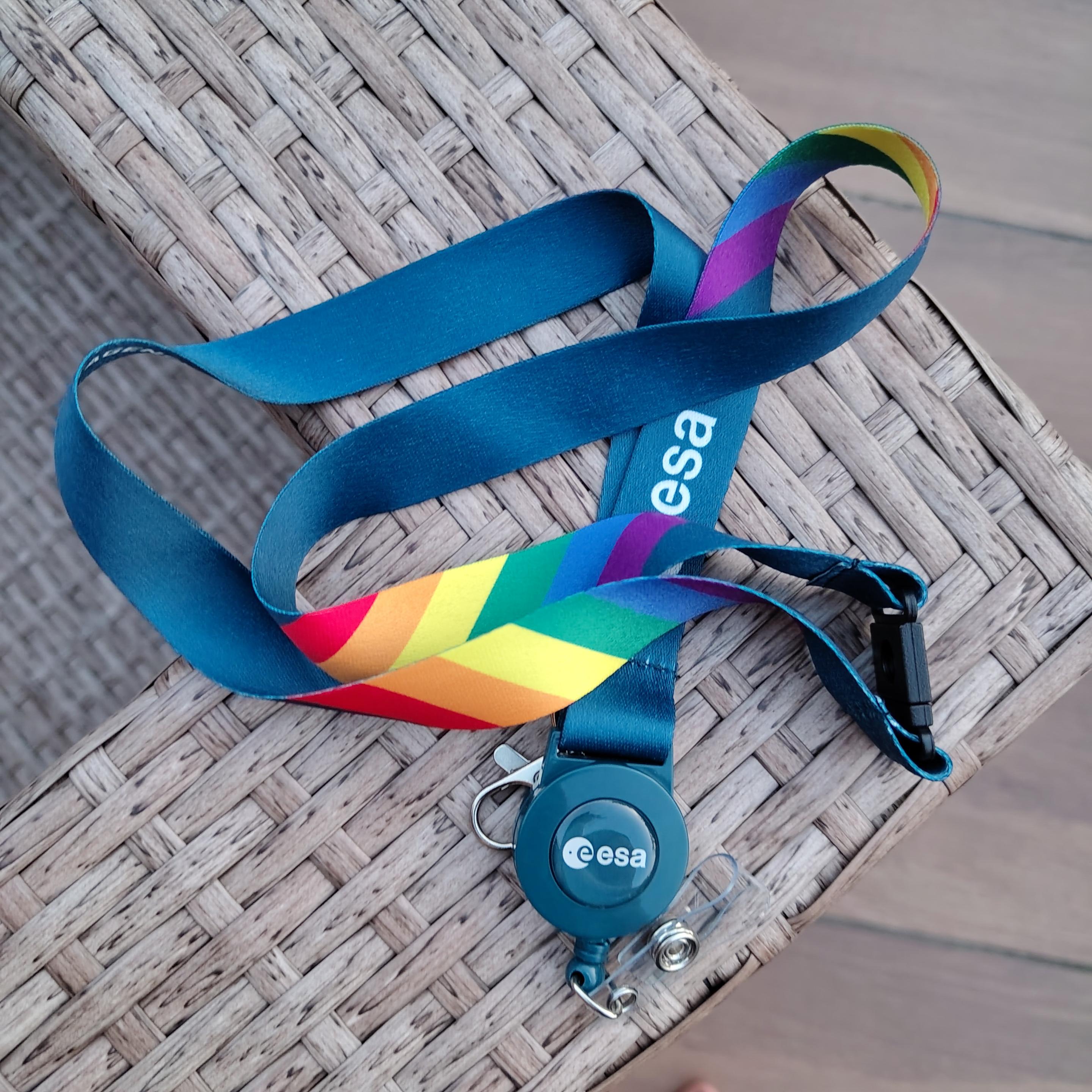 Rainbow #ESA lanyard.