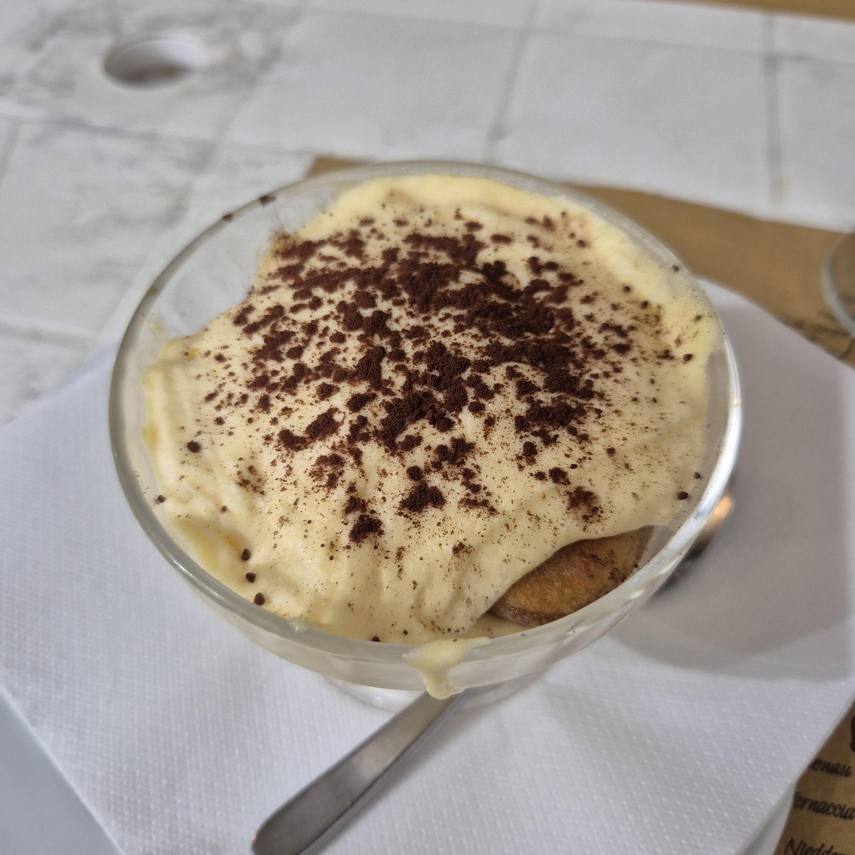 Cup with Tiramisu.