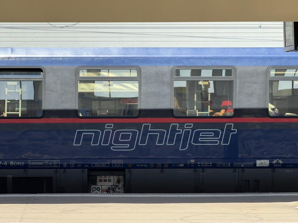 Photo of a Nightjet train wagon