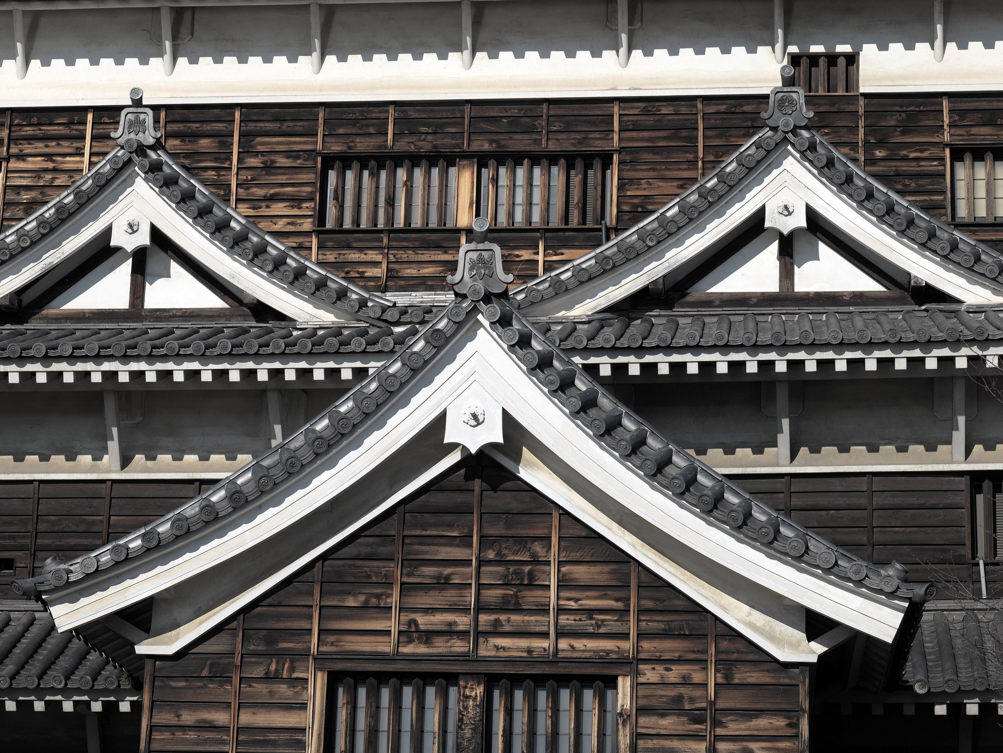 Close up of Hiroshima Castle.