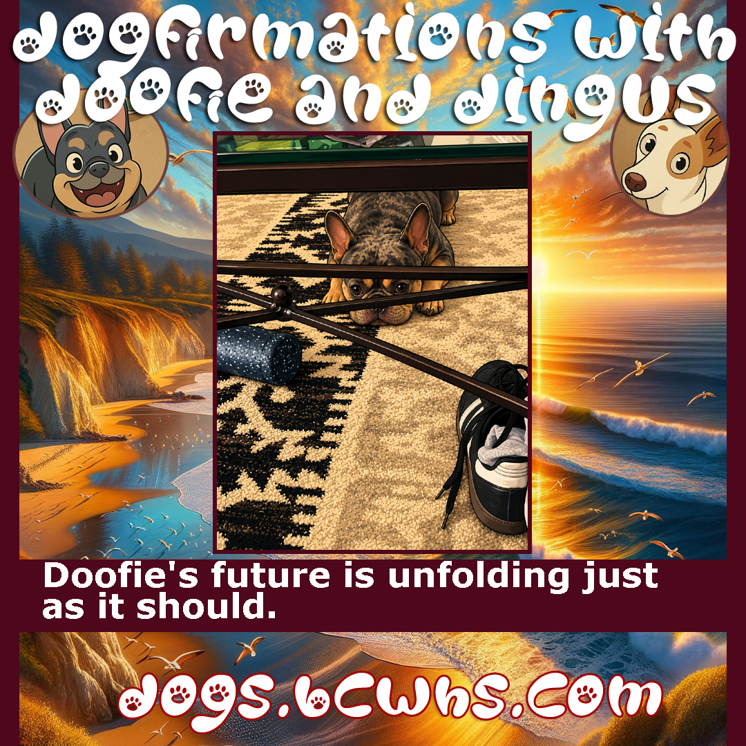 Dogfirmations with Doofie and Dingus: Future
 
Doofie's future is unfolding just as it should.