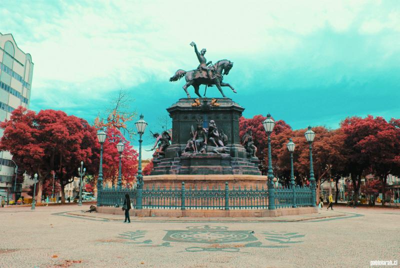 An equestrian statue of Dom Pedro I