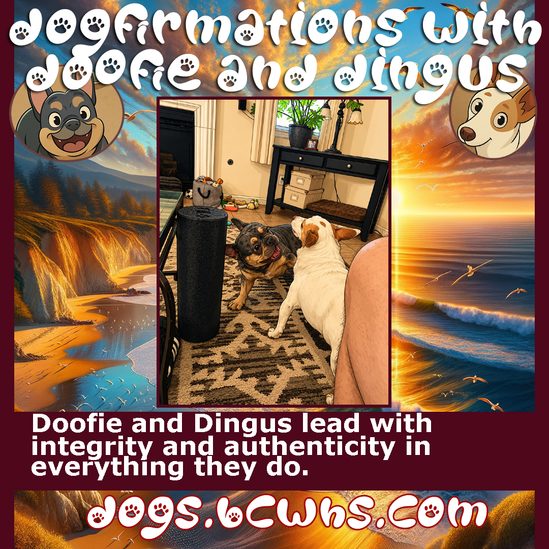 Dogfirmations with Doofie and Dingus: Integrity
 
Doofie and Dingus lead with integrity and authenticity in everything they do.