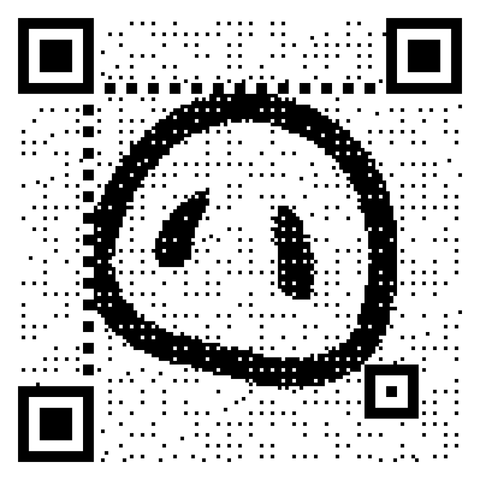 Dithered QR code with Phanpy logo in the center.