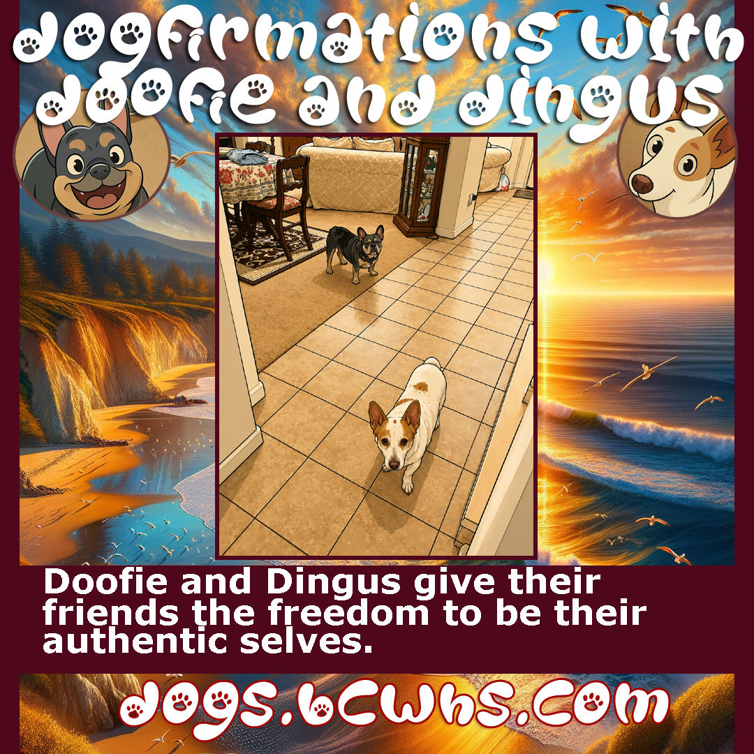 Dogfirmations with Doofie and Dingus: Freedom
 
Doofie and Dingus give their friends the freedom to be their authentic selves.