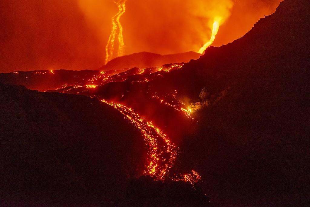 Mont Etna eruption.