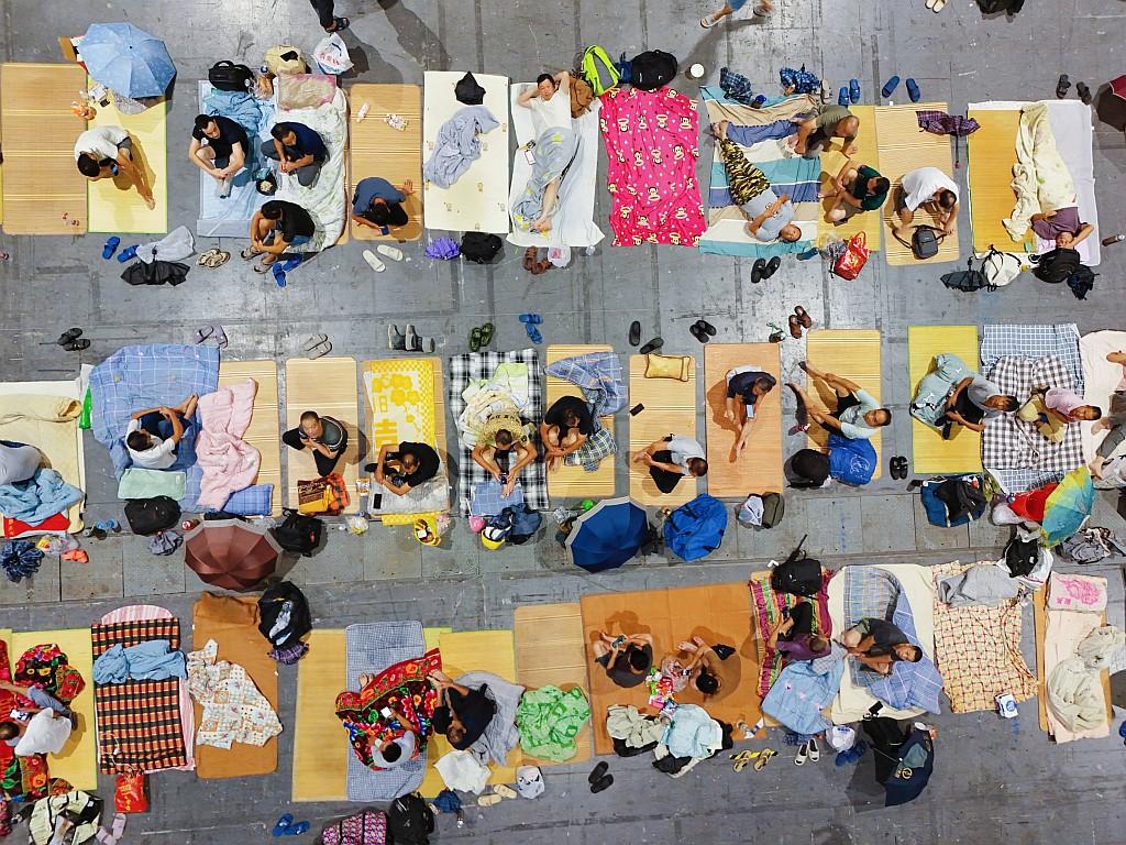 A temporary shelter.