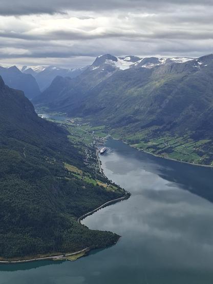 View in Loen , Norway.
Cable car station.