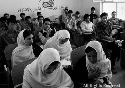 Mixed school classes in Kabul, 2009.