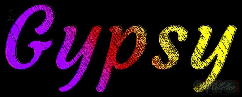 GYPSY just text in colourfil way