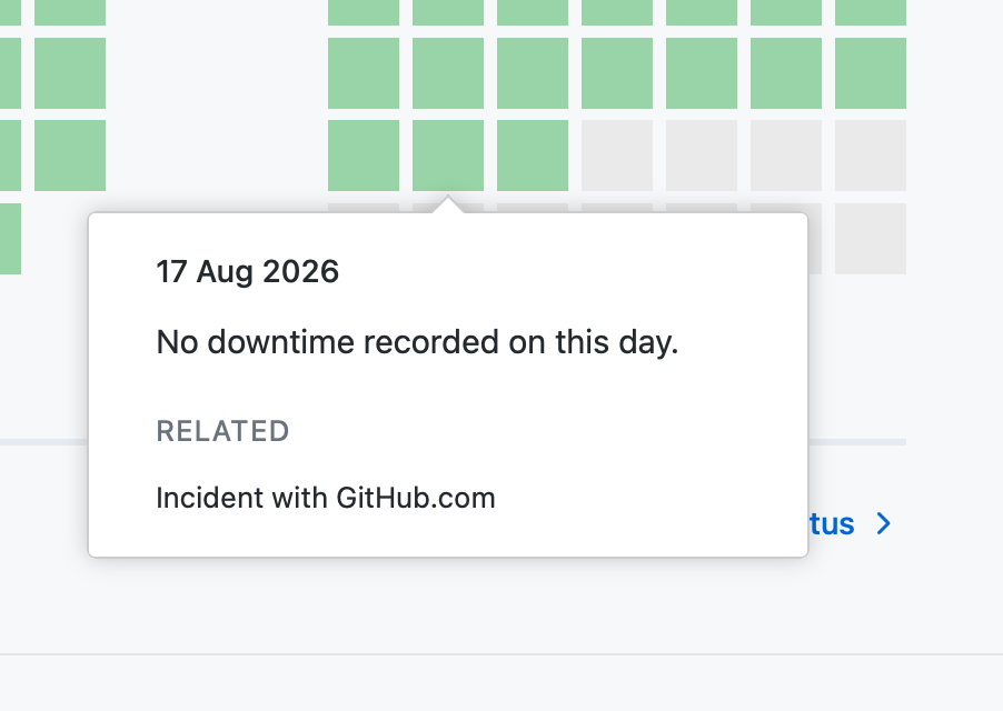 No downtime on GitHub yesterday according to githubstatus.com