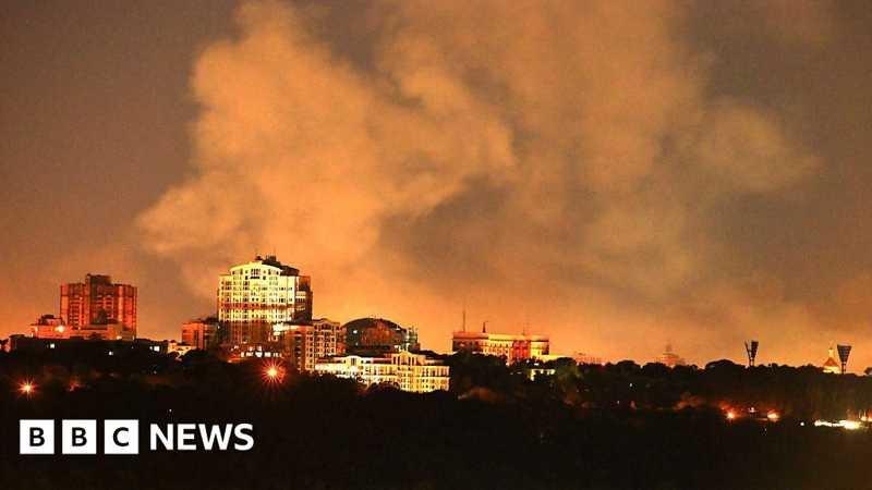Russia unleashes massive attack on Kyiv, killing at least fiveKyiv Mayor Vitali Klitschko said a childrens hospital had been damaged in the overnight strikes. #News #Russia #Ukrainian #Ukraine