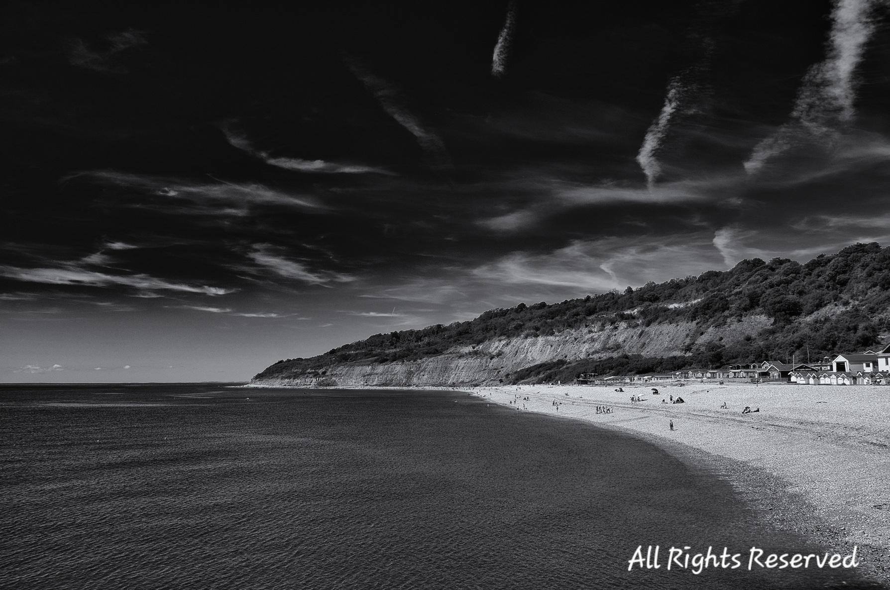 A baking hot summer's day but with streaks of clouds calling for an Ansel Adams treatment.