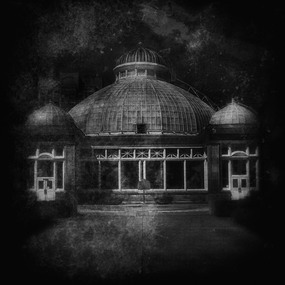 Allan Gardens Conservatory Palm House No 7 Old Film Version.

The Allan Gardens Conservatory Palm House at 19 Horticultural Ave in Toronto Canada. The conservatory was built in 1879. In 1902, a fire destroyed the Horticultural Pavilion and parts of the conservatory. It's replacement, the cast iron and glass domed Palm House opened in 1910 and stands on the site today. It hosts a permanent collection of exotic plants and presents seasonal flower shows.

Panasonic DMC-FZ35
Analog EFEX Pro 2
Lightroom