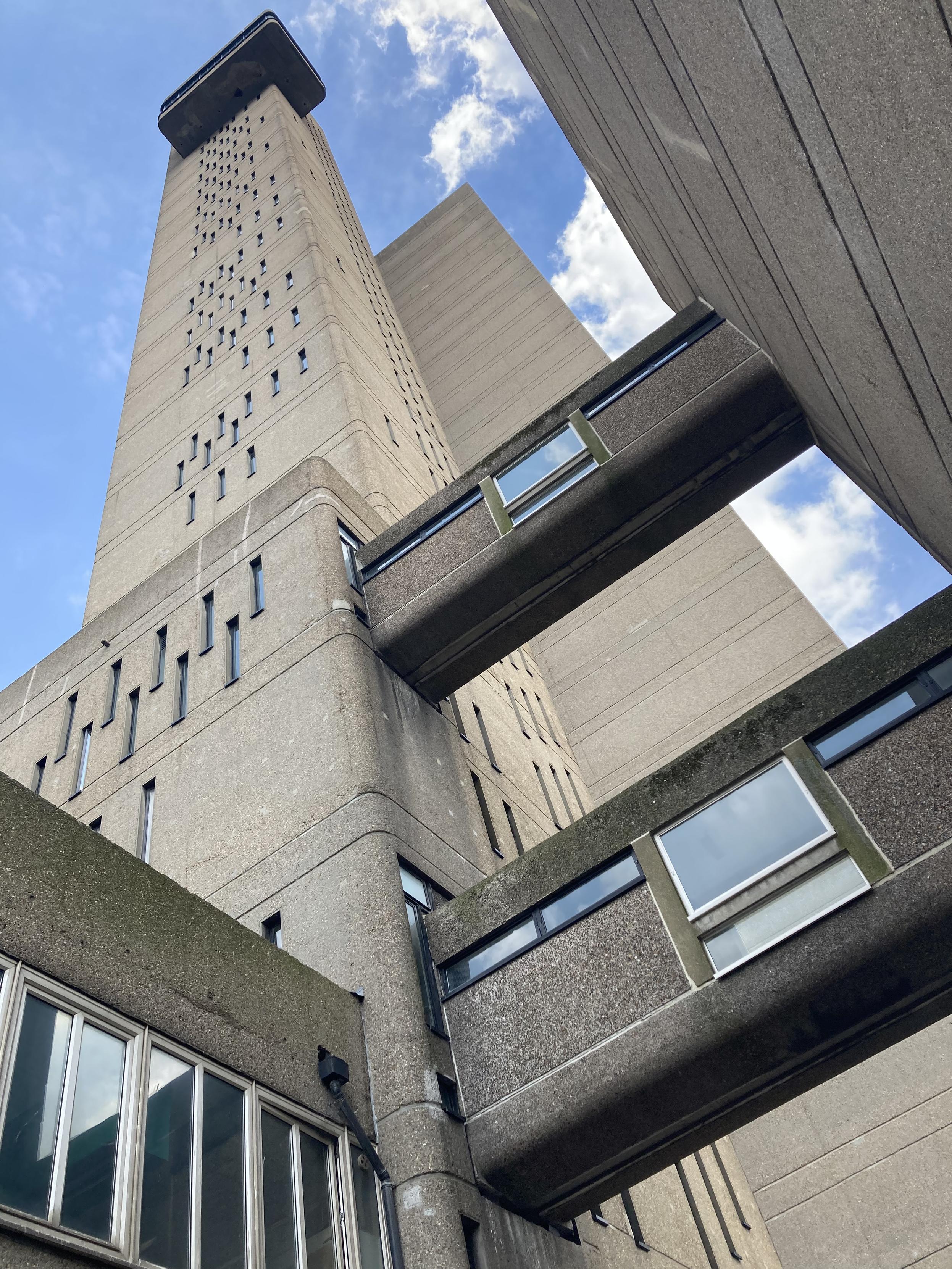 detail at the front of trellick tower
