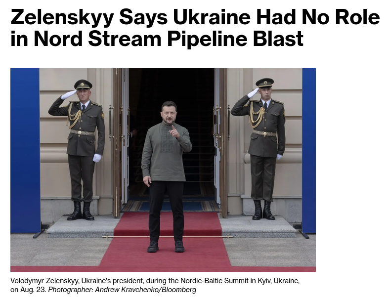 President Volodymyr Zelenskyy said Ukraine played no role in the sabotage of the Nord Stream gas pipelines linking Russia to Europe, following the arrest in Croatia of a second Ukrainian suspect sought by Germany. #Russia