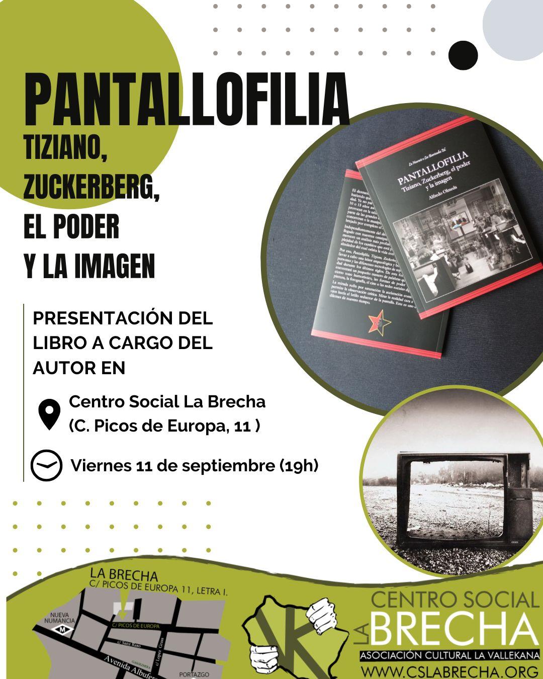 Presentación del libro "Pantallofilia. Tiziano, Zuckerberg, el poder y la imagen", en Madrid