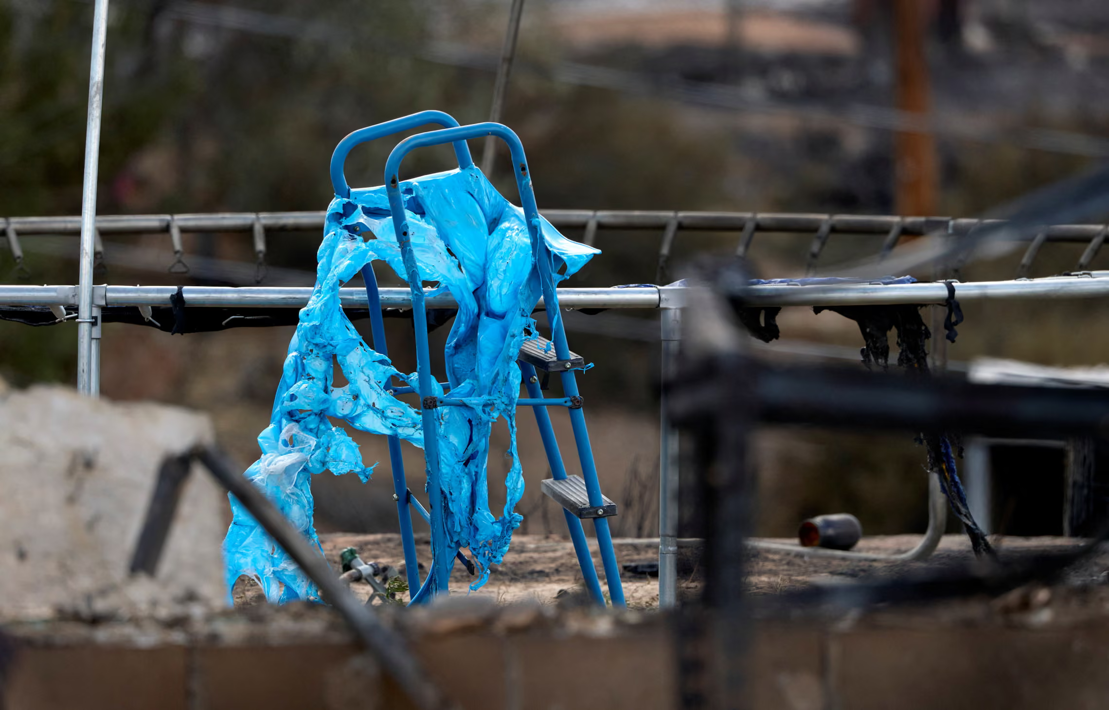 A melted playground slide.