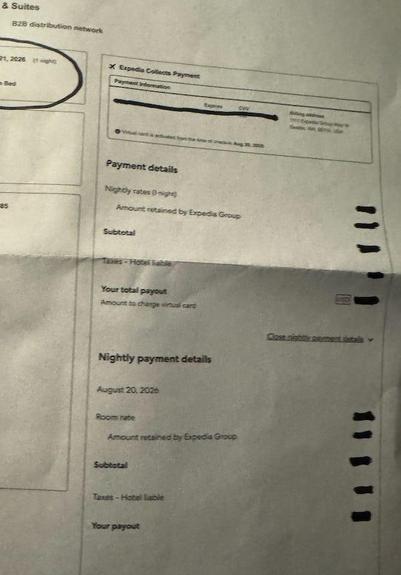 Picture of very complicated bill with specific numbers crossed out