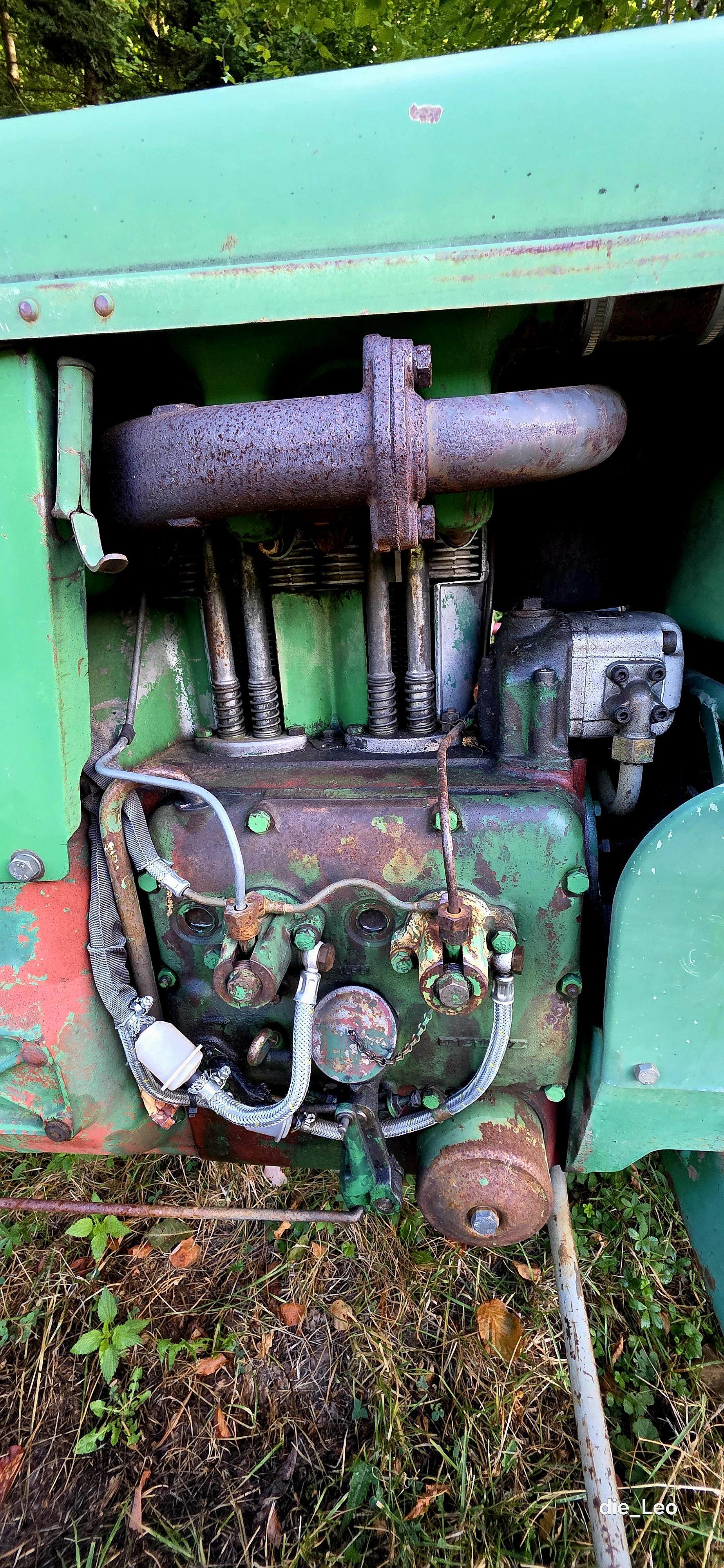 Motorblock des Traktors