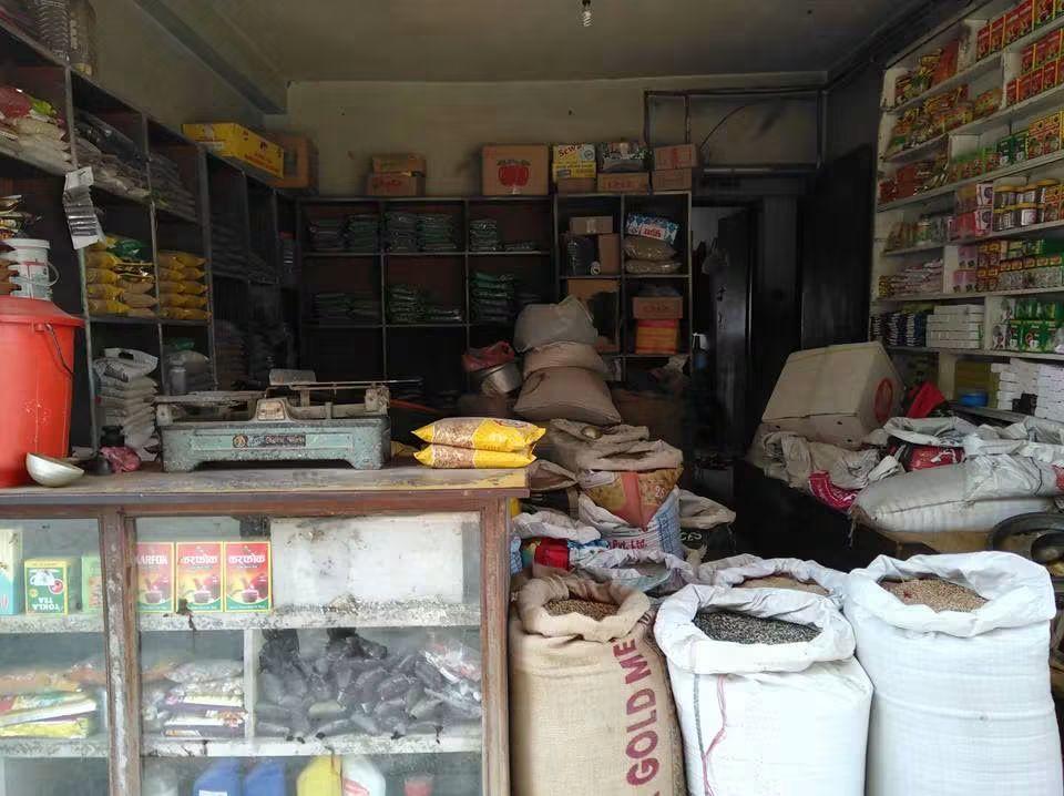 Vendor's shop in Kathmandu,  shot I took in april 2018