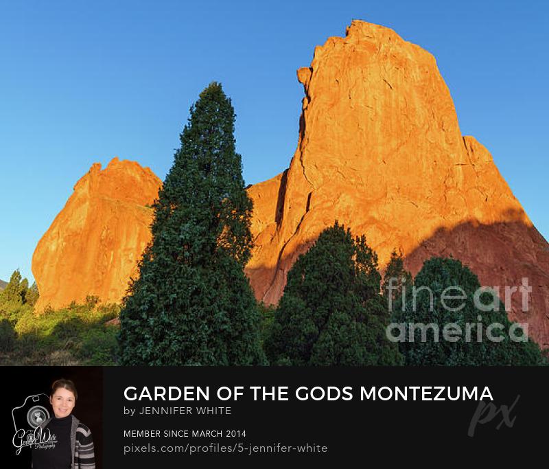 Golden morning sunlight illuminates the majestic Montezuma Tower at Garden of the Gods in Colorado Springs, Colorado, while the lower portion of the sandstone formation and the surrounding trees remain softly shaded.
https://5-jennifer-white.pixels.com/featured/garden-of-the-gods-montezuma-tower-jennifer-white.html
@fineartamerica 
#fineart #photography #homedecor #wallart