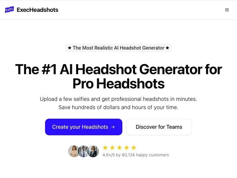 ExecHeadshots - AI Headshot Generator for Professional Headshots