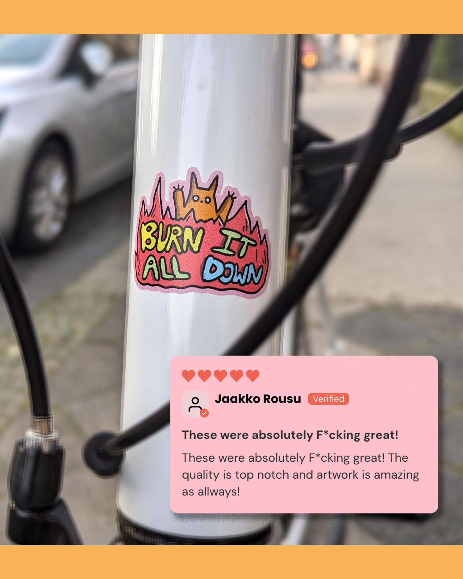 Be the King of the road with our Anti Cars Stickers. All on one big sticker sheet!