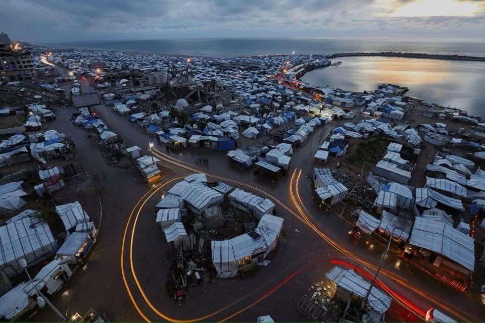 Tents in Gaza port