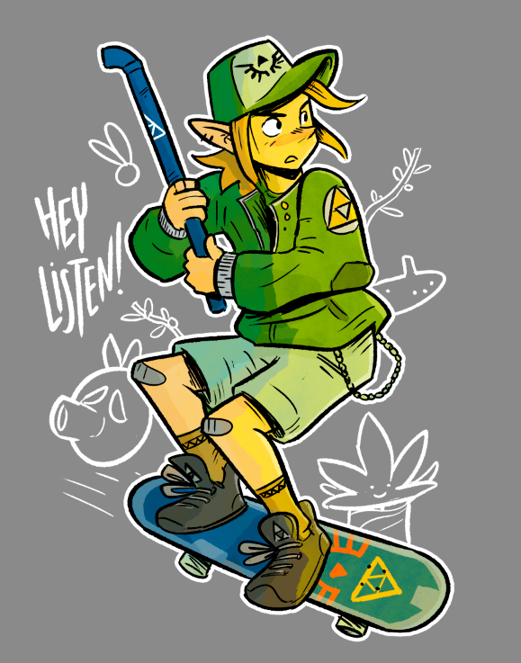 Link en estilo urbano en monopatín