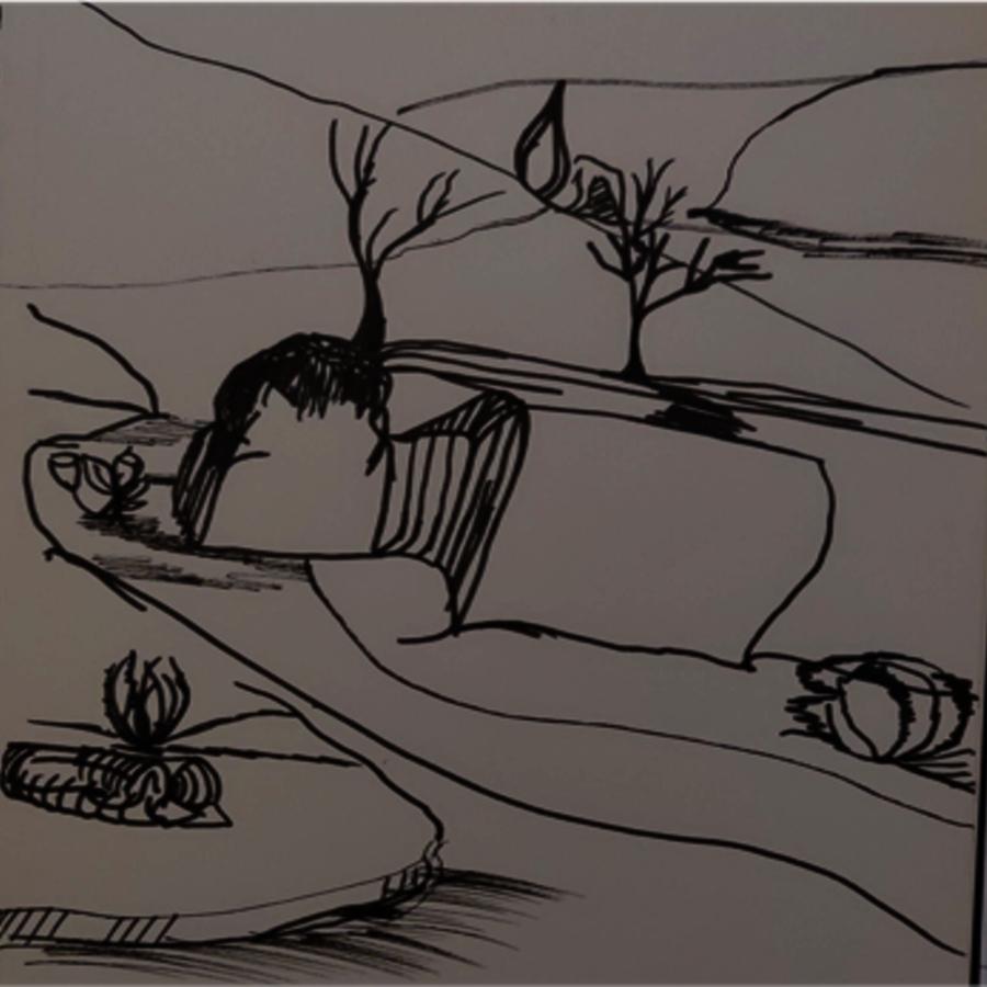 A set of three game pieces labeled perplexed is called the scribbles. The set of three game pieces is for spot-the-difference.