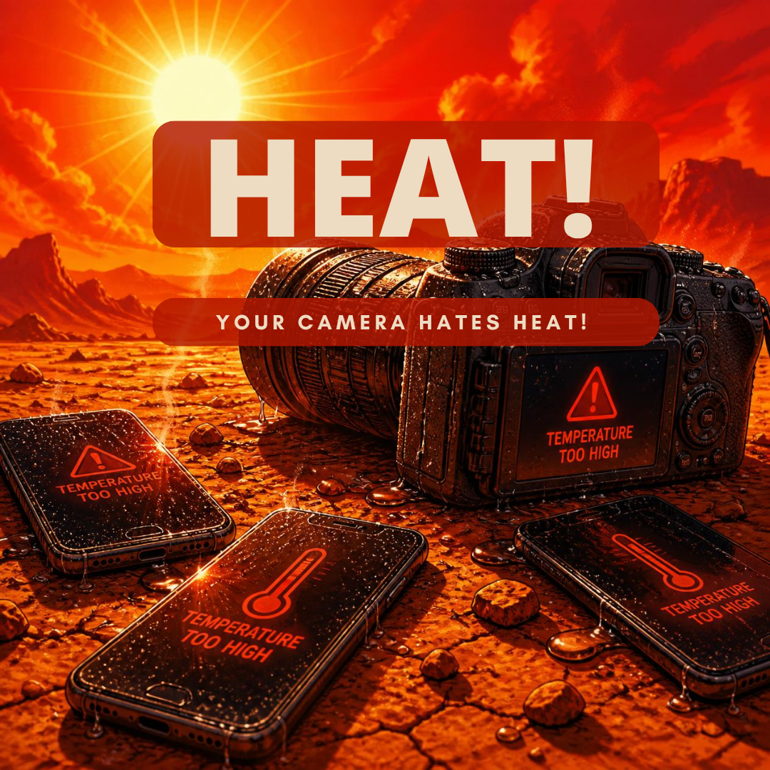 Cameras and phones in the heat