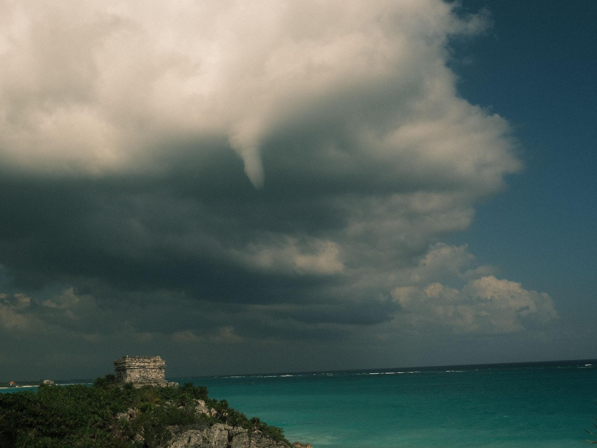 Coastal line in Tulum, Mexico.