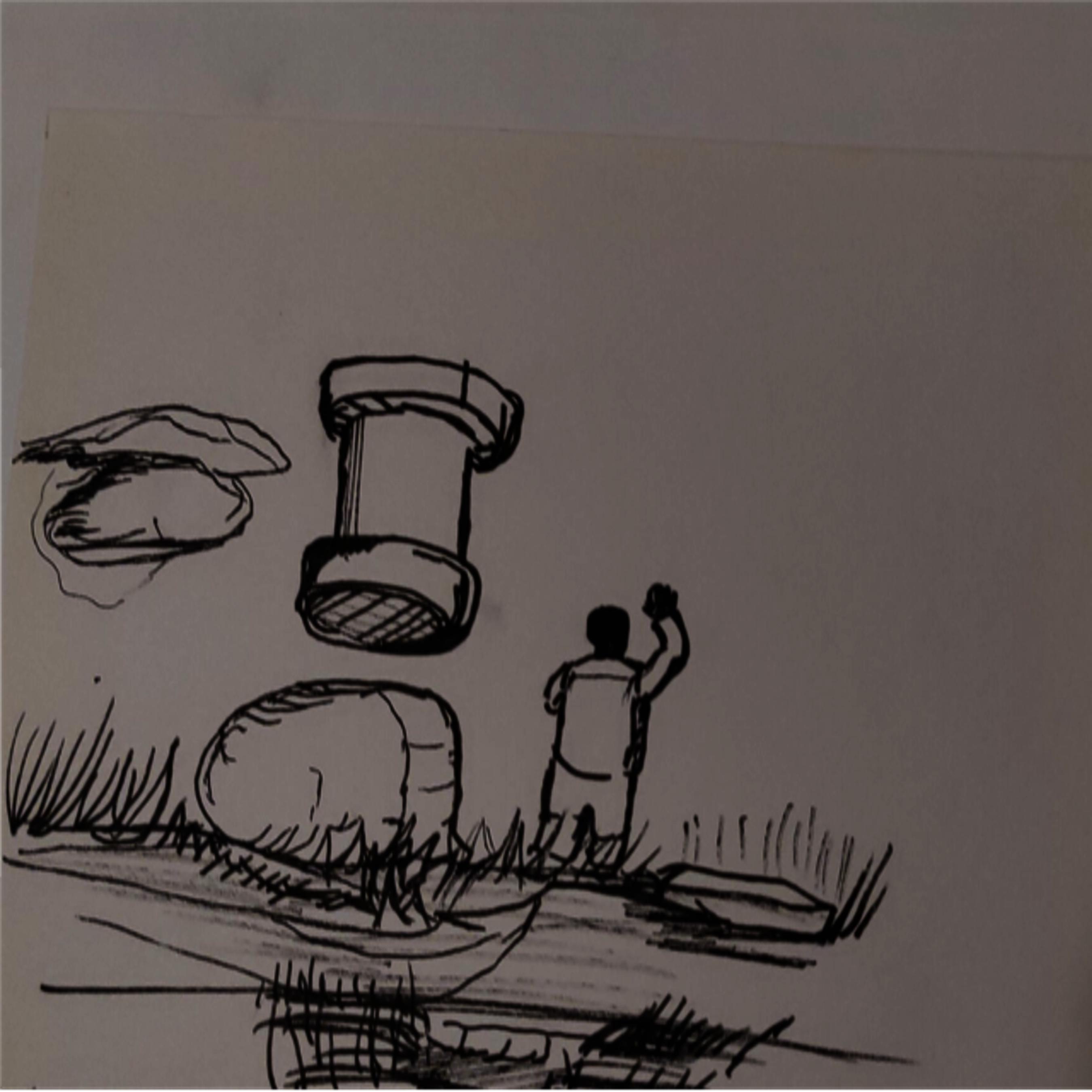 A set of three game pieces labeled perplexed is called the scribbles. The set of three game pieces is for spot-the-difference.