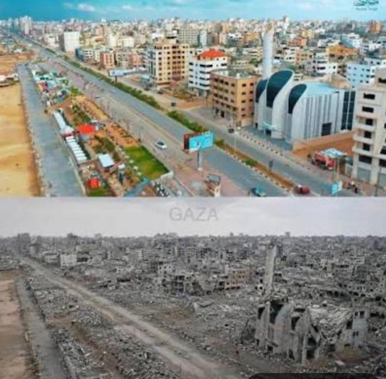 Al-rasheed street in gaza

Before - after